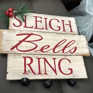 Rustic Red and White Holiday Decor Sign